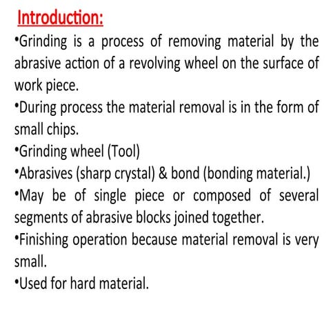 Comprehensive Overview of Grinding Machines and Processes in ...