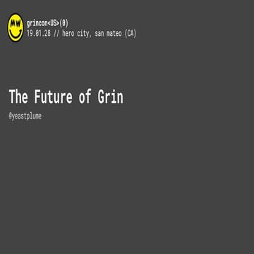 Grincon U.S. 2019 The Future of Grin