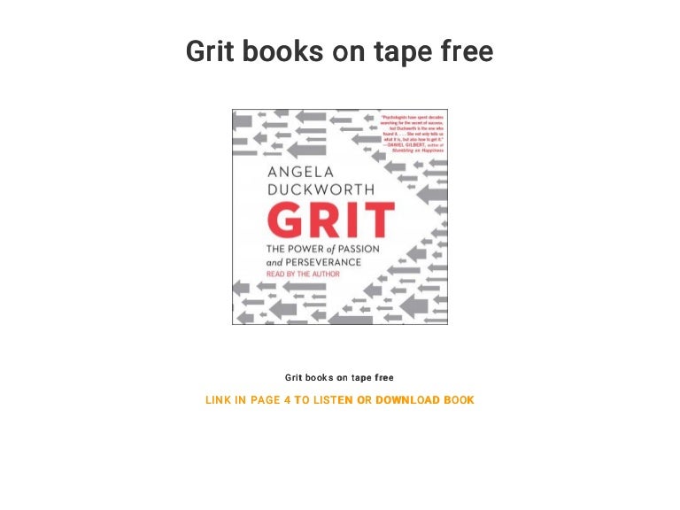 Grit books on tape free