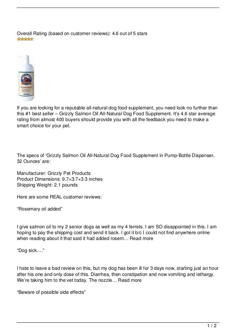 grizzly salmon oil for ferrets