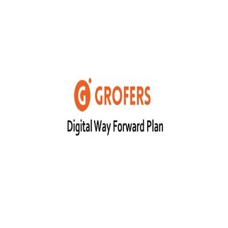 Grofers Digital Way Forward Plan 