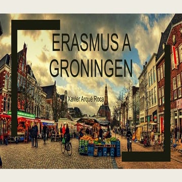 Erasmus Groningen (Països Baixos) - Xavier Arqué (2016)