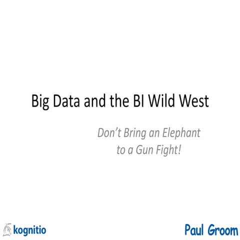 Big Data and the BI Wild West