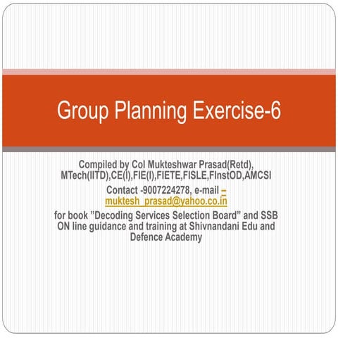 Grooup planning exercise 6