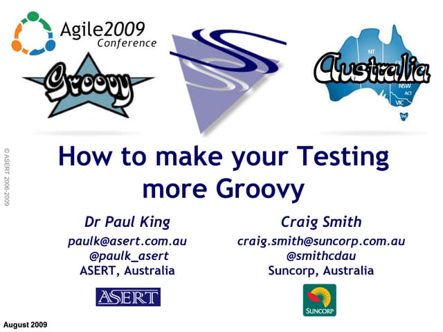 Groovy Testing Aug2009