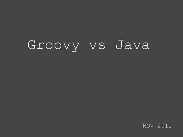 Groovy & Java | PPT