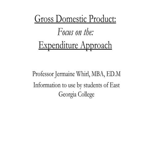 Gross domestic product