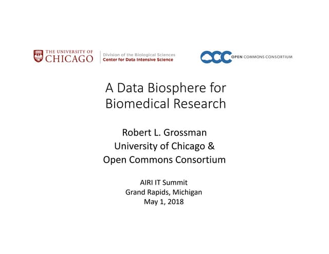 A Data Biosphere for Biomedical Research