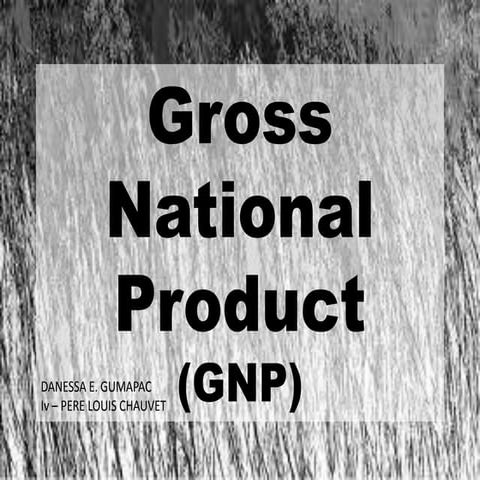 Gross national product(gnp) 3rd q