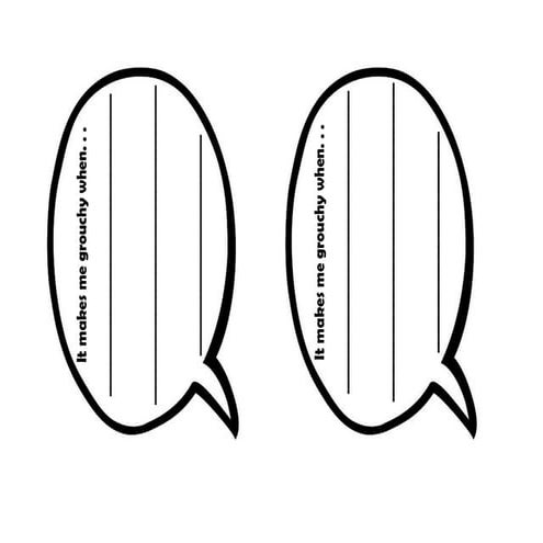 Grouchy ladybug speech bubble