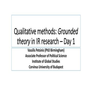 Qualitative methods:Grounded Theory in IR