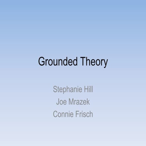 Grounded theory pp.2