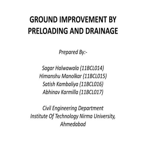 Ground improvement technique
