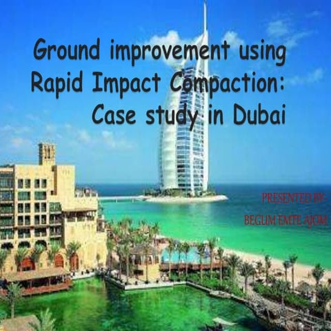 Ground improvement using rapid impact compaction