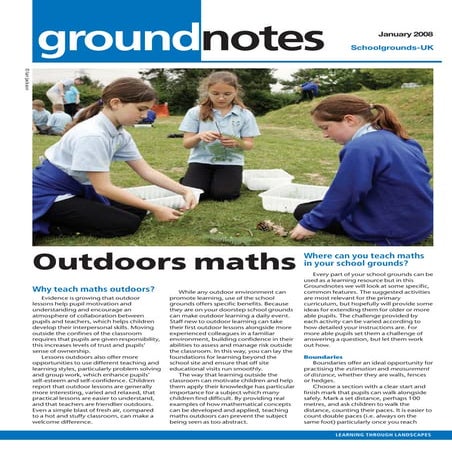 Outdoor Math: Outdoor Learning and Play