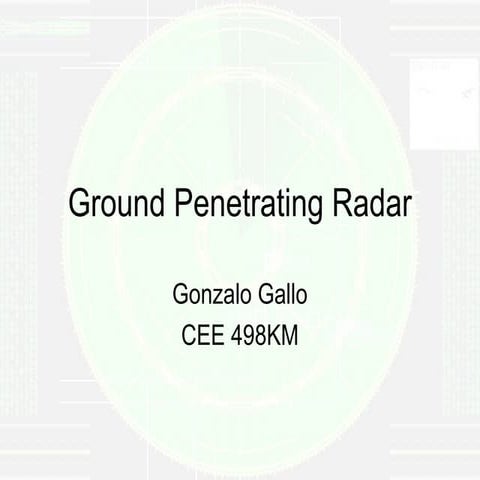 Ground penetrating radar