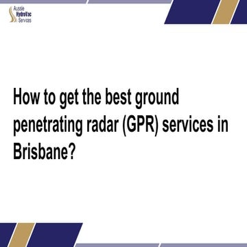 How to get the best ground penetrating radar (GPR) services in Brisbane?