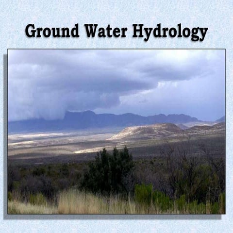 Ground Water Hydrology