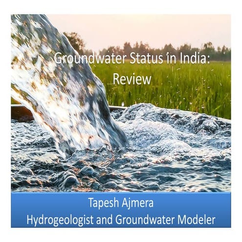 Groundwater status in india review