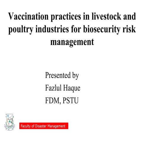 Veccination to the Live Stock for Biosecurity
