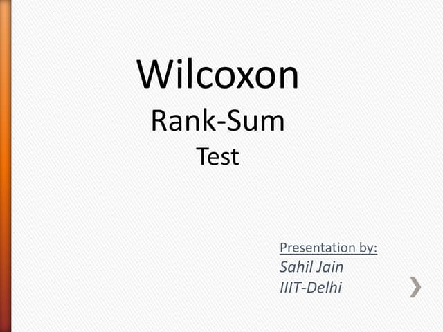 Wilcoxon Rank-Sum Test