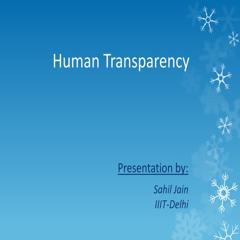 Human Transparency