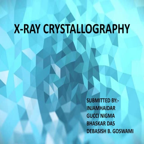 X ray crystallography