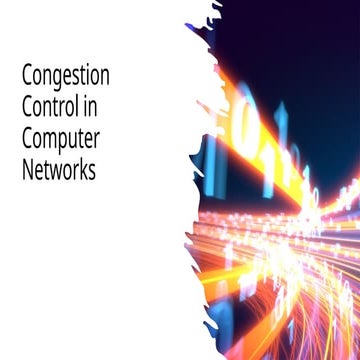 Congestion Control in  Computer networks