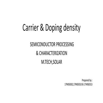 carrier and doping density