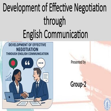 Development of Effective Negotiation through English Communication ...