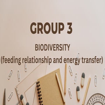 Biodiversity (feeding relationship and energy transfer)