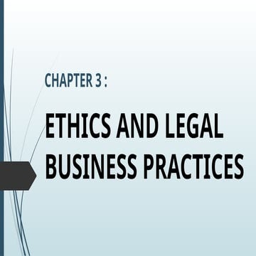 Ethics principle and legal business practices