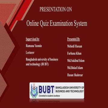 Group-4.pptx online quiz examination system
