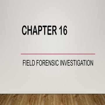 CSI Investigation Crime Scene Processing | PPTX