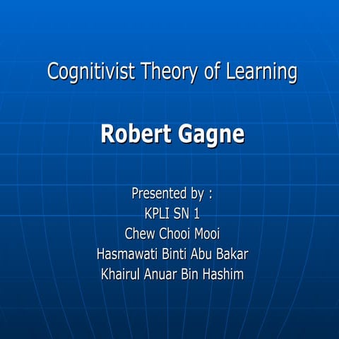 Gagnes Cognitive Theory