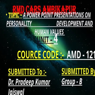 Group - B ( AMD - 121 ) .pptx. personality | PPTX