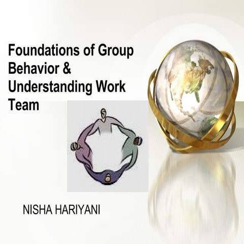 FOUNDATION OF GROUP BEHAVIOR AND UNDERSTANDING WORK TEAM