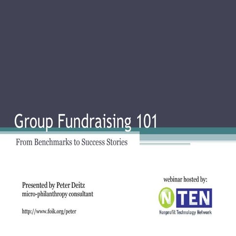 Group Fundraising 101: From Benchmarks to Success Stories