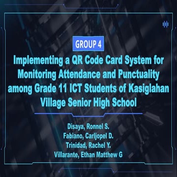 Final Defense Implementing a Qr Code Card | PPTX