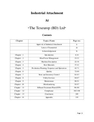 Internship report on texeurop-bd-ltd