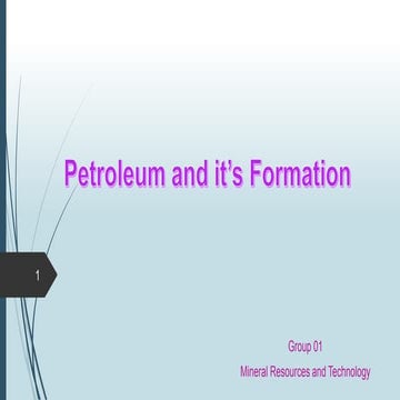 how petroleum form