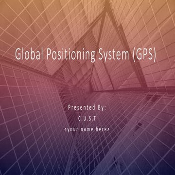 Global positioning system GPS