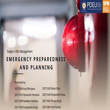 Emergenct Response plan for Industries- an approach