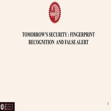 Fingerprint Recognition Using Digital Signal Processing Techniques .pptx