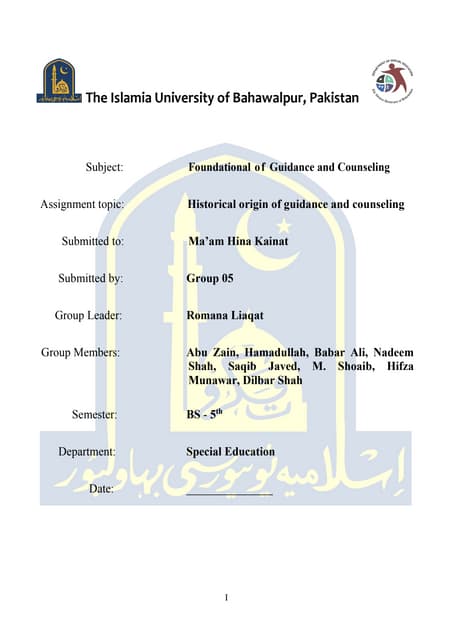 The Historical Origin Of Guidance And Counselling Pdf The Historical Origin Of Guidance And Counselling Pdf