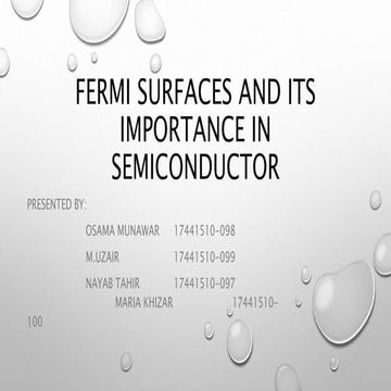 Fermi Surface and its importance in Semiconductor