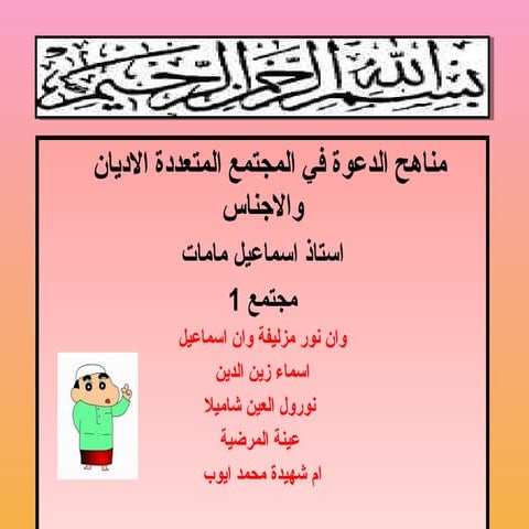 Group 1 (مناهح الدعوة في المجتمع المتعددة الاديان والاجناس)