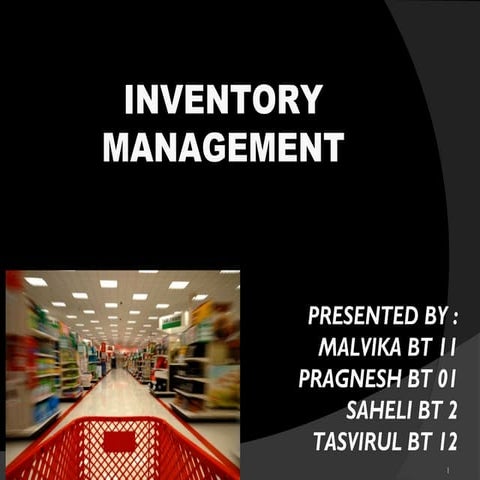 INVENTORY MANAGEMENT