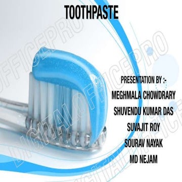 indian & global toothpaste company | PPTX