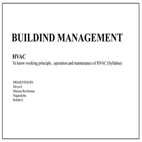 Basics of HVAC - Part 1 (Heating Ventilation Air Conditioning) | PDF